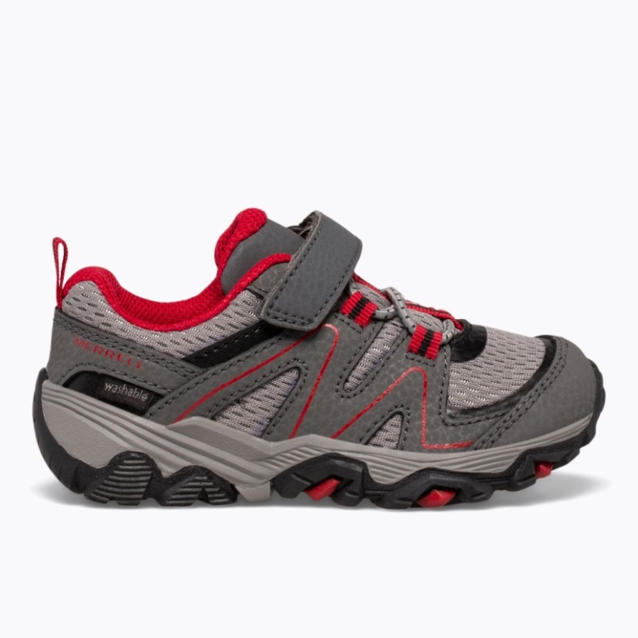 Merrell Gris Rouge Noir Little Kid's Trail Quest Jr.