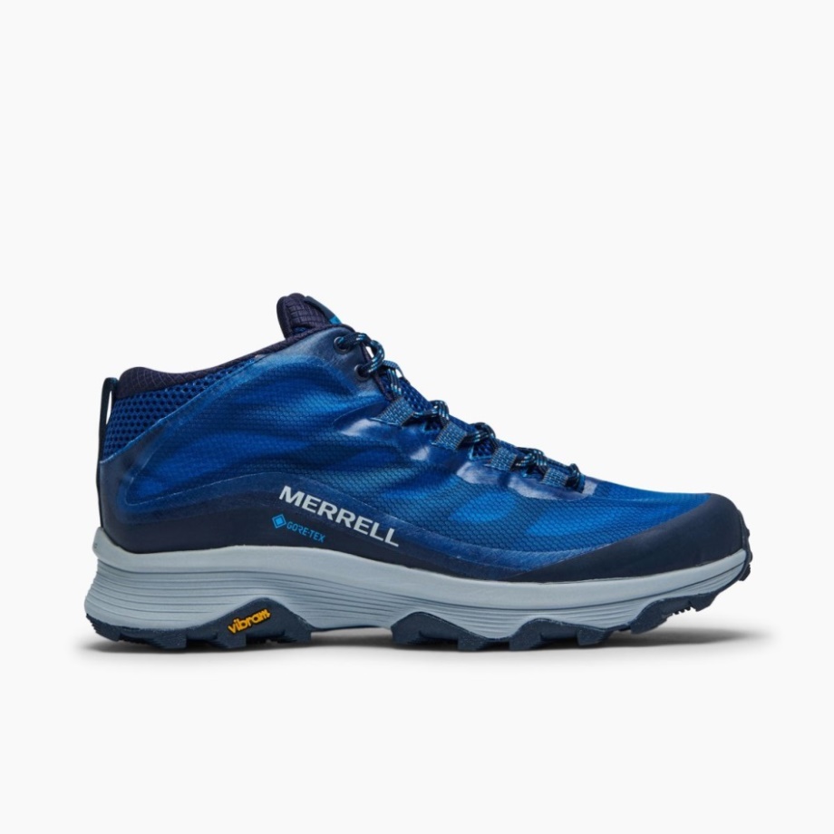 Merrell Bleu Marine Moab Vitesse Mi Gore-tex Pour Hommes