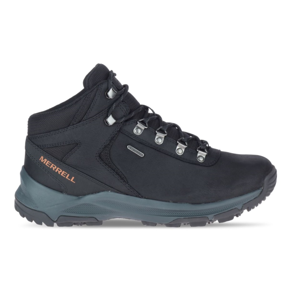 Merrell Hommes Erie Mi Cuir Imperméable Noir