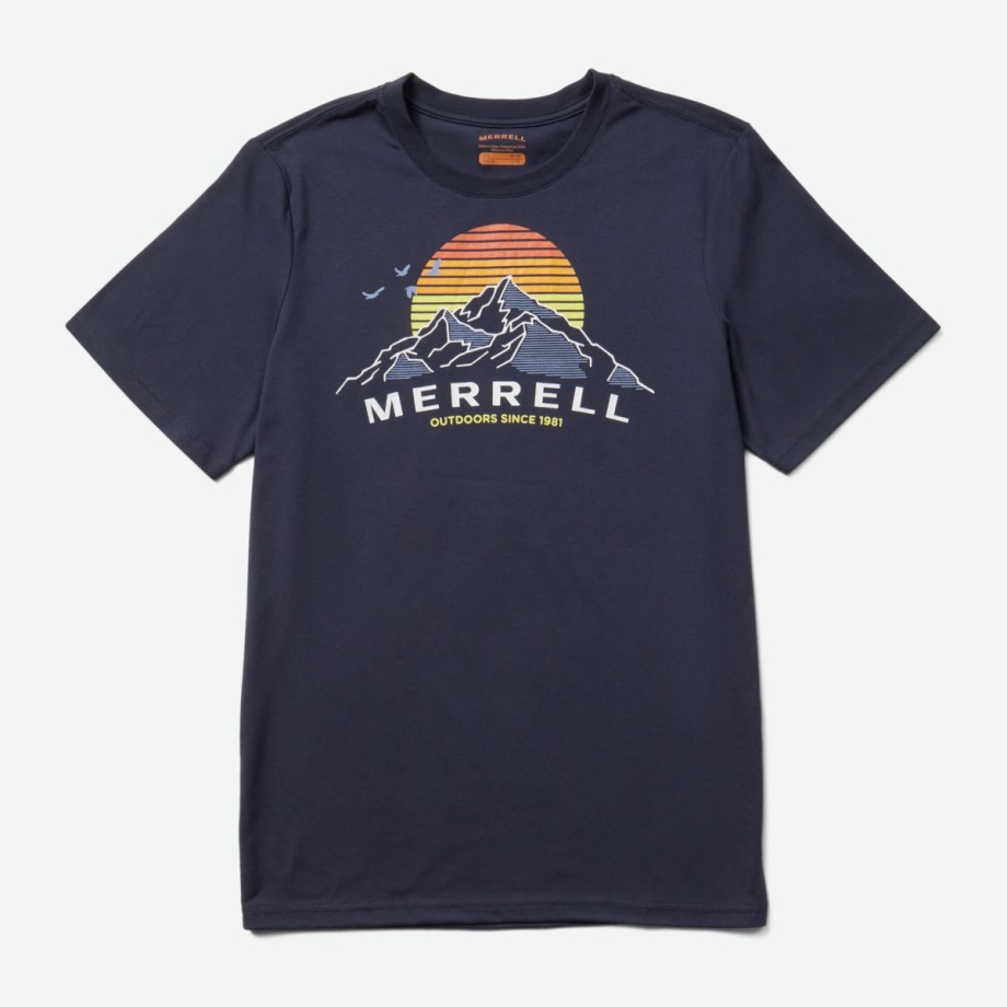 Merrell Merrell Montagnes T-shirt Bleu Marine